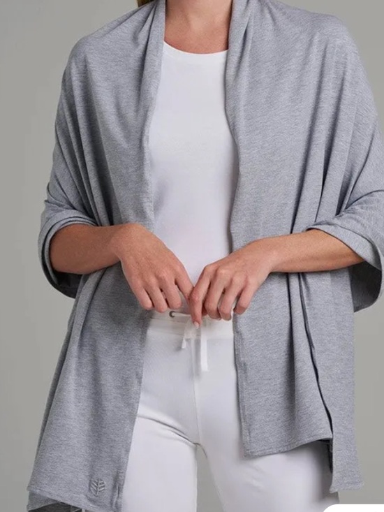 Coolibar Accessories - Coolibar Sanibel Everyday UPF 50+ Gray Beach Shawl Sun Protection you Wear OS